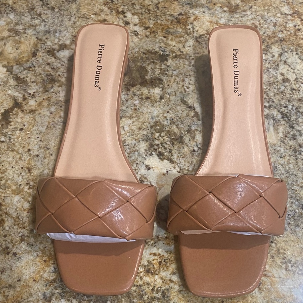 Pierre Dumas Size 10 -Brown Braided Sandal with Heel